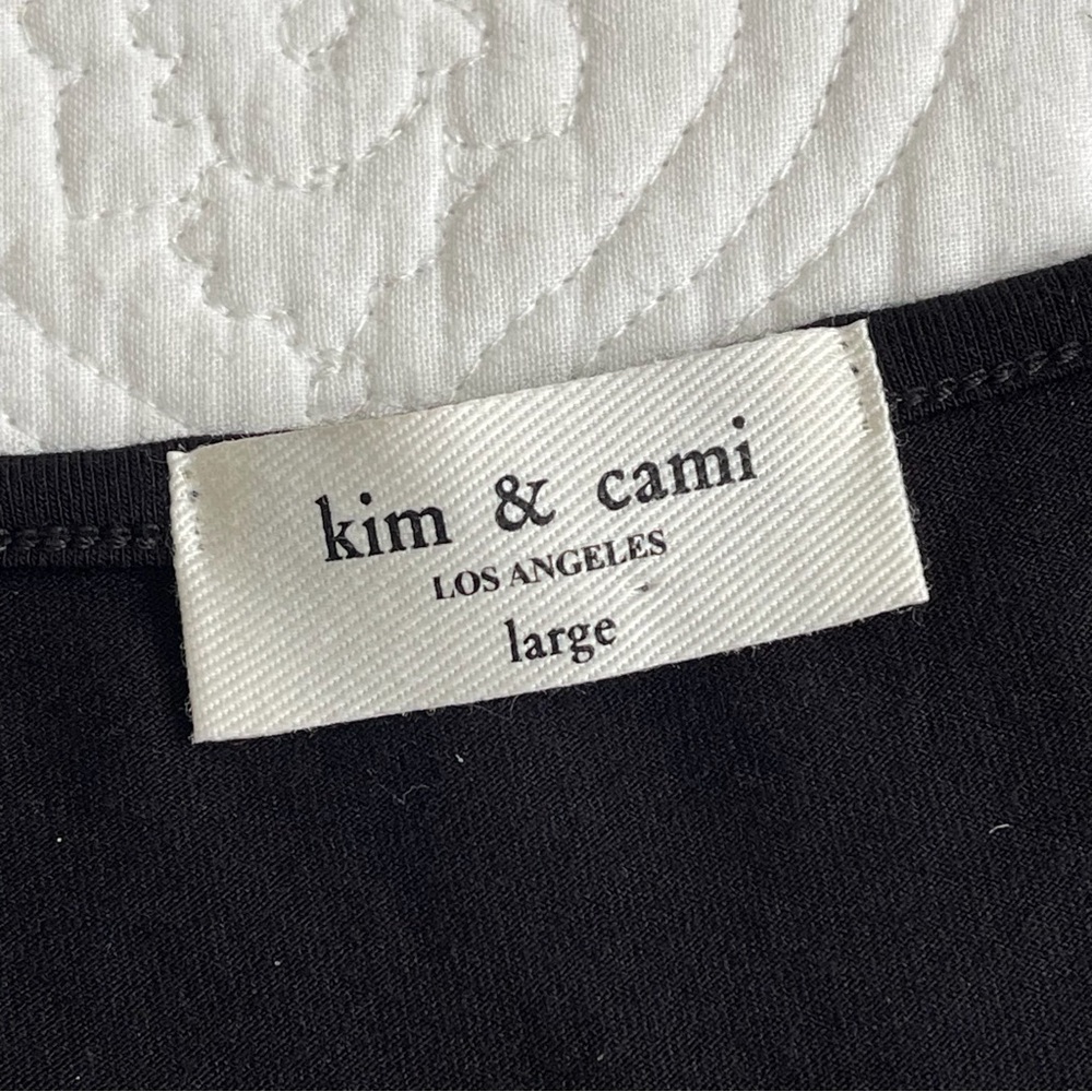 Kim & Cami Top Sweetheart Neckline Sheer 3/4 Length Puff Sleeves Size Large - Picture 13 of 15